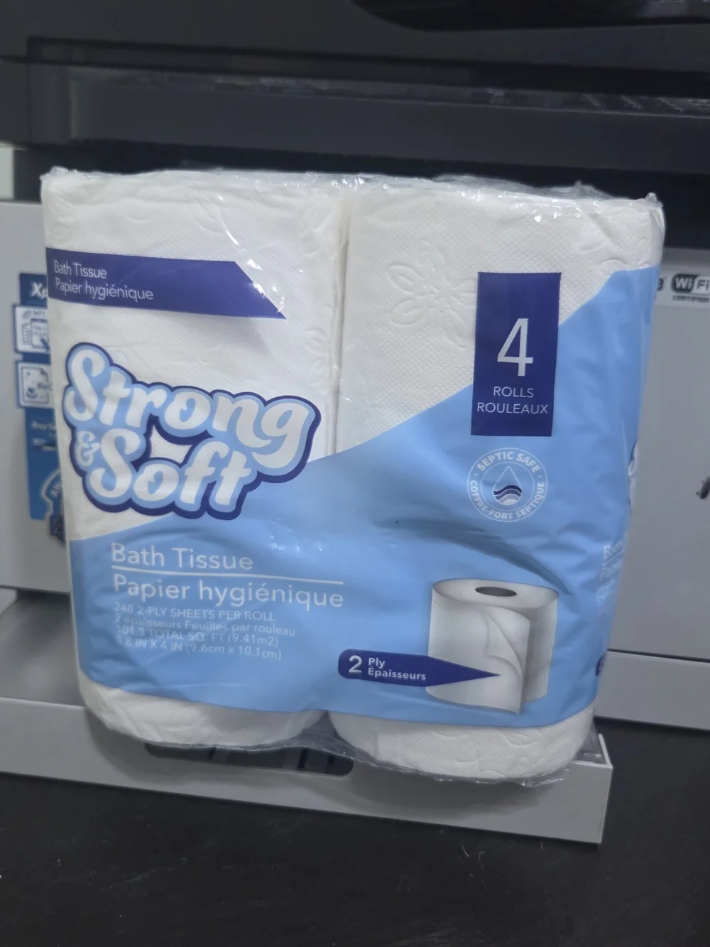 Strong & Soft White Bath Tissue - 4 Roll Pack
